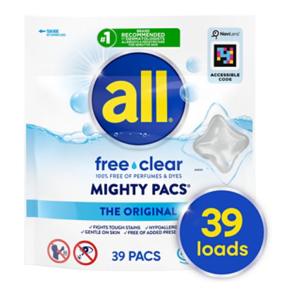 all Mighty Pacs Free Clear Unit Dose Laundry Detergent - 39 Count - Image 2