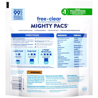 all Mighty Pacs Free Clear Unit Dose Laundry Detergent - 39 Count - Image 4