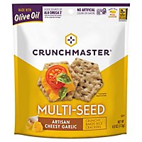 Crunchmaster Crackers Multi Seed Artisan Cheesy Garlic Bread - 4 Oz - Image 3
