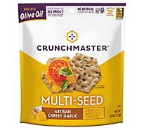 Crunchmaster Crackers Multi Seed Artisan Cheesy Garlic Bread - 4 Oz