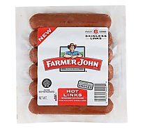Farmer John Smoked Sausage Hot - 14 Oz