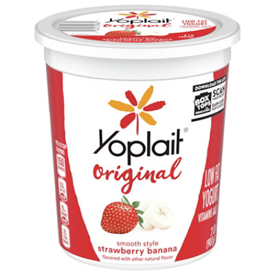 Yoplait Original Lf Ygrt Strwbry Banana - 32 Oz