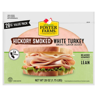 Foster Farms Sliced Hickory Smoked White Turkey - 28 Oz