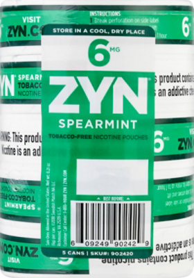 Zyn Spearmint 6mg - Carton - Image 2