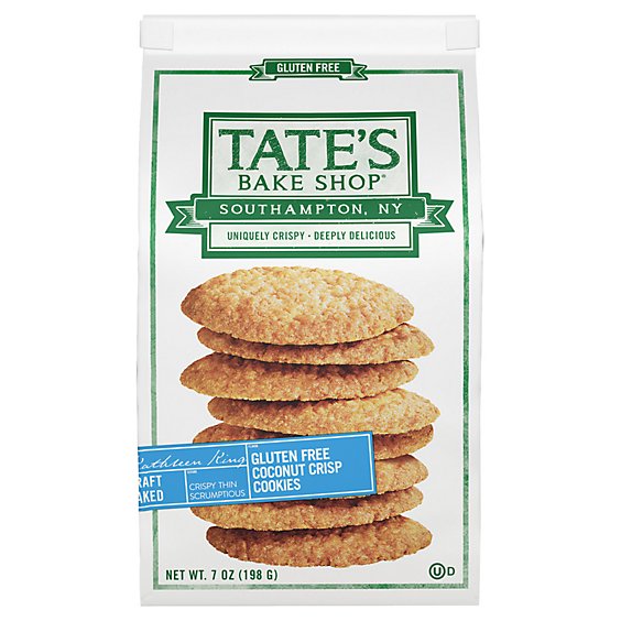 Tates Coconut Crisps Gluten Free Cookies - 7 Oz