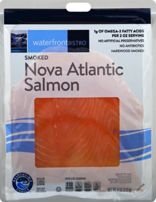 waterfront BISTRO Salmon Nova Atlantic Smoked Cold - 4 Oz - Image 2