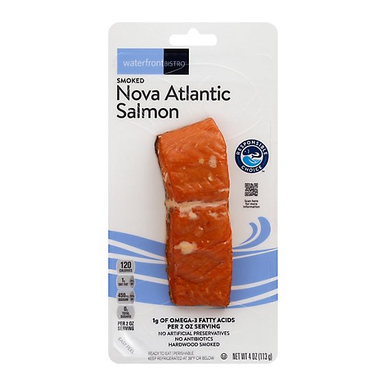waterfront BISTRO Salmon Nova Atlantic Smoked Hot - 4 Oz