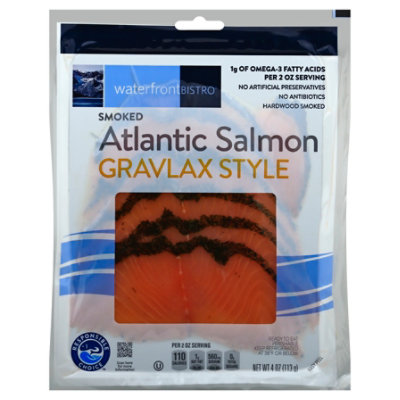 waterfront BISTRO Salmon Gravlax Style Smoked - 4 Oz - Image 1