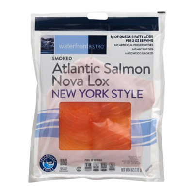 waterfront BISTRO Salmon Nova Atlantic Lox Ny Style - 4 Oz - Image 1