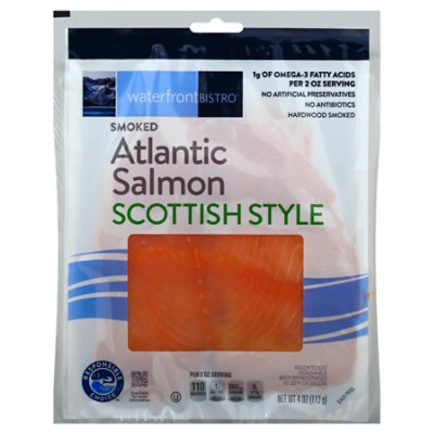 Waterfront Bistro Scottish Style Smoked Atlantic Salmon - 4 Oz