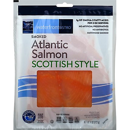 waterfront BISTRO Salmon Atlantic Scottish Style Smoked - 4 Oz - Image 2