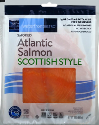 waterfront BISTRO Salmon Atlantic Scottish Style Smoked - 4 Oz - Image 2