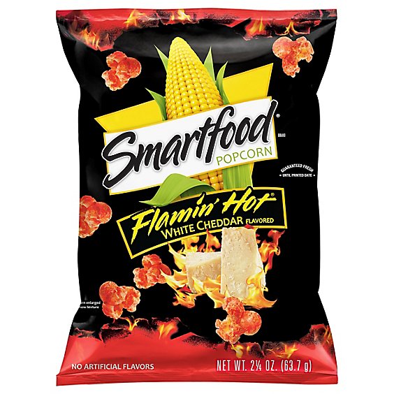 Smartfood Popcorn Flamin Hot White Cheddar - 2.25 Oz