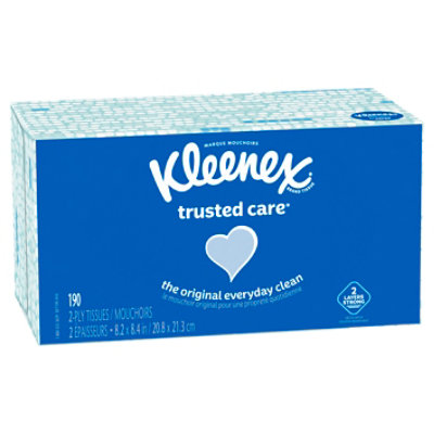 Kleenex Trusted Care Facial Tissue Flat Box - 190 Count - Image 3