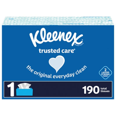 Kleenex Trusted Care Facial Tissue Flat Box - 190 Count - Image 2