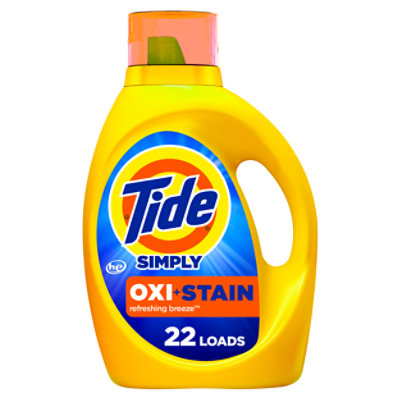 Tide Simply Laundry Detergent Liquid + Oxi Refreshing Breeze - 31 Fl. Oz. - Image 1