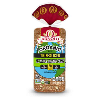 Arnold Organic Thin Sliced 22 Grains Bread - 20 Oz - Image 2