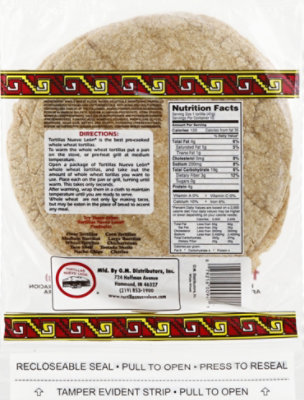 Tortillas Nuevo Leon Whole Wheat Tortilla - 13 Oz - Image 2