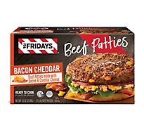 TGI Fridays Bacon Cheddar Beef Patties 6 Count - 2 Lbs