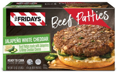 TGI Fridays Jalapeno White Cheddar Beef Patties - 6 Count