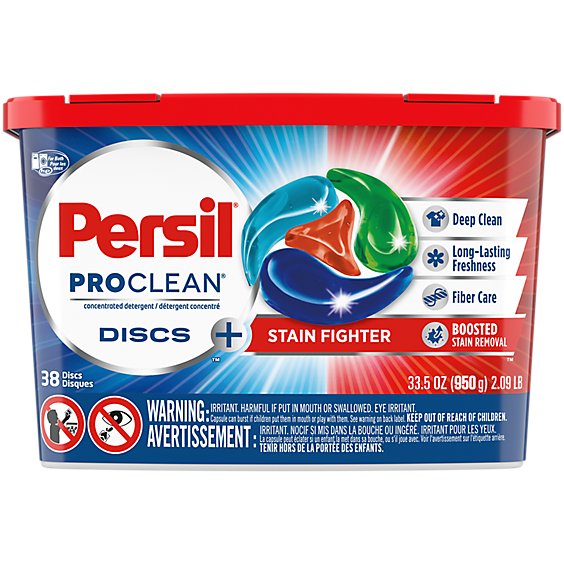 Persil ProClean Discs Stain Fighter Laundry Detergent Packs - 38 Count
