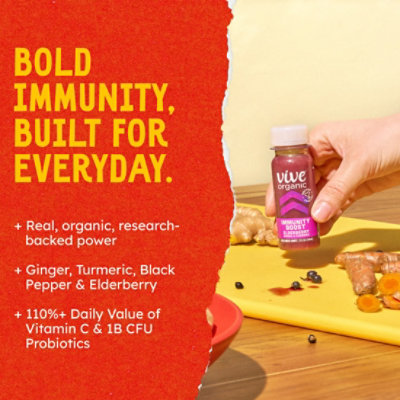 Vive Organic Immunity Boost Shot Elderberry Ginger and Turmeric Wellness Shot - 2 Fl. Oz. - Image 3