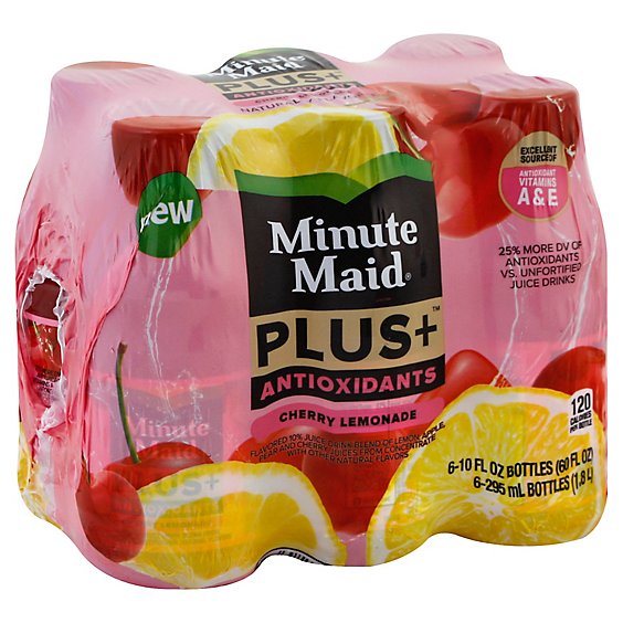 Minute Maid Plus Antioxidants Cherry Lemonade - 6-10 Fl. Oz.