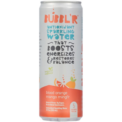 BUBBL'R Antioxidant Sparkling Water Blood Orange Mango Mingl'r - 12 Fl Oz - Image 3