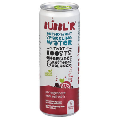 BUBBL'R Antioxidant Sparkling Water Pomegranate Acai Refresh'r - 12 Fl Oz - Image 1