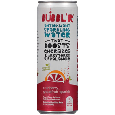 BUBBLR Antioxidant Sparkling Water Cranberry Grapefruit Sparklr - 12 Fl. Oz. - Image 2