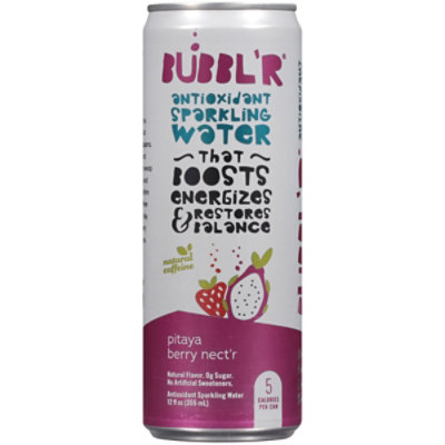 BUBBL'R Antioxidant Sparkling Water Pitaya Berry Nectr - 12 Fl Oz - Image 3