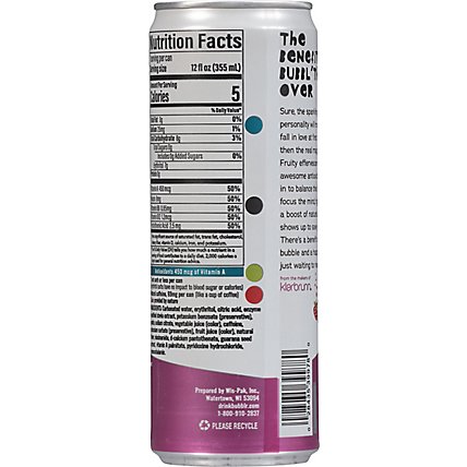 BUBBL'R Antioxidant Sparkling Water Pitaya Berry Nectr - 12 Fl Oz