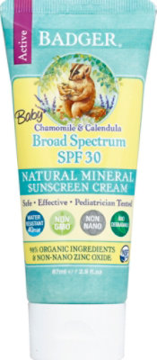 Badger Spf 30 Baby Sun Screen - 2.9 Oz - Image 1