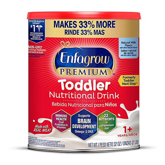 Enfagrow Premium Milk Toddler Next Step Nutritional Drink Powder Can - 32 Oz