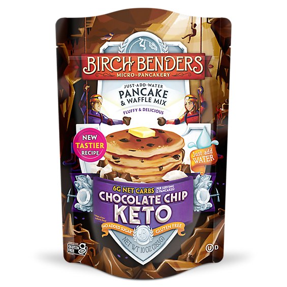 Birch Benders Pancake & Waffle Mix Chocolate Chip Keto - 10 Oz