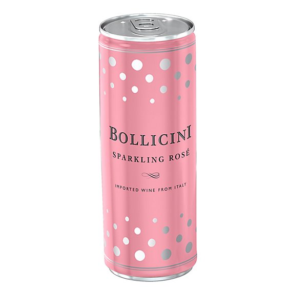 Bollicini Sparkling Rose Can Wine - 4-250 Ml