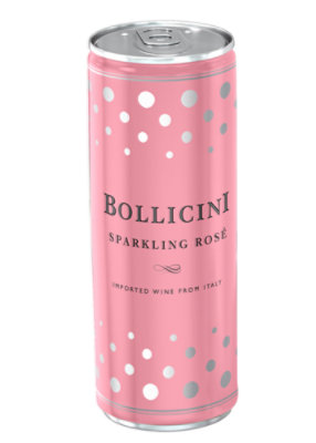 Bollicini Sparkling Rose Can Wine - 4-250 Ml