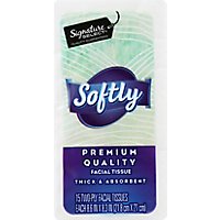Signature Care Facial Tissue Softly Pocket Pack - 8-15 Count - Image 2