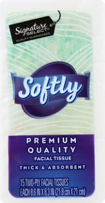 Signature SELECT Facial Tissue Softly Pocket Pack - 8-15 Count - Image 2