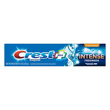 Crest Complete Plus Toothpaste Fluoride Whitening Intense Mint - 5.4 Oz - Image 3