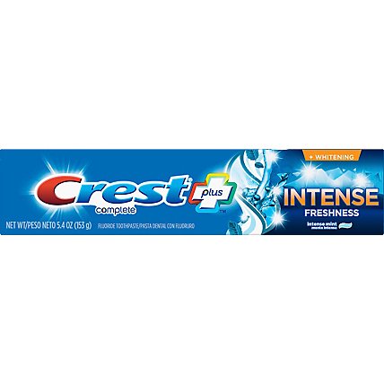 Crest Complete Plus Toothpaste Fluoride Whitening Intense Mint - 5.4 Oz - Image 2