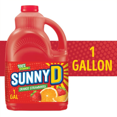 SunnyD Orange Strawberry Juice Drink Bottle - 1 Gallon - Image 1