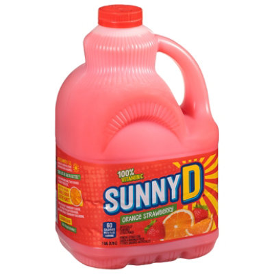 SunnyD Orange Strawberry Juice Drink Bottle - 1 Gallon - Image 4