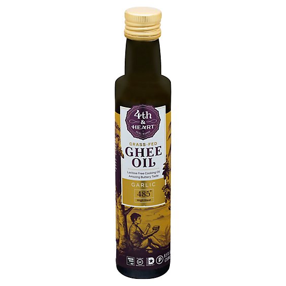 4th & Heart Oil Ghee Garlic Pourable - 8.5 Fl. Oz.