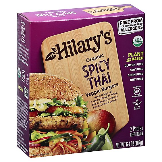 Hilarys E Burger Spicy Thai - 6.4 Oz