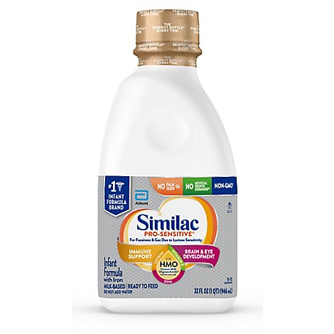 Similac Pro-Sensitive Infant Formula With Iron Ready To Feed Bottle - 32 Fl. Oz.