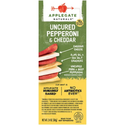 Applegate Natural Uncured Pepperoni & Cheddar Snack Pack - 2.4oz - Image 2