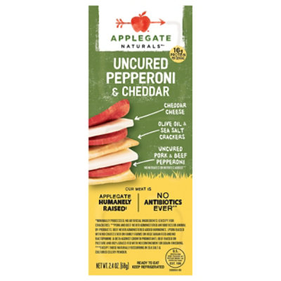 Applegate Natural Uncured Pepperoni & Cheddar Snack Pack - 2.4oz