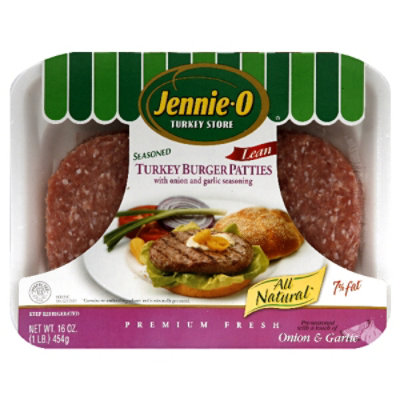 Jennie-O Turkey Store Lean Turkey Burger Patties Seasoned Fresh - 16 Oz - Image 1