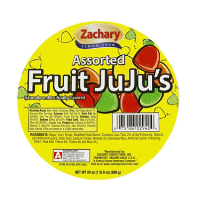 Zachary Astd Fruit Juju - 24 Oz - Image 1